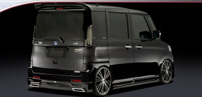 スペーシア カスタム MK32S Lynx リアハーフスポイラー 塗分け塗装済 パールホワイト (Z7T)/ハイパーシルバー (HS) 取付込