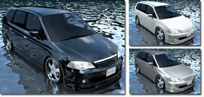 オデッセイ RA6/7 前期 オーナメントフロントグリル ナイトホークブラック・パール（B-92P)