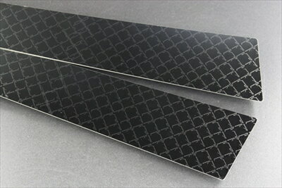 ムーヴコンテ L575系 ステンレスピラー 6P モノグラムチェックライン ブラック鏡面 取付込