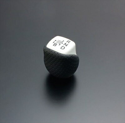 プリウス 50系 ハイグレード シフトノブ パールホワイト×ブラックレザー