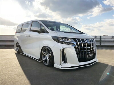 アルファード 30 後期 Sグレード用 フロントフラップスポイラー 単色塗装済 ブラック/202 取付込