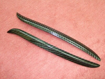 ランサーエボリューション I〜III アイライン Type1 ブラックカーボン 綾織り クリア塗装済