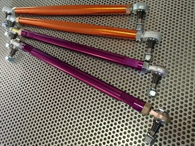 RX-7 FC3S ラテラルコントロールリンク 2本セット 3ピース構造ピロボール オレンジ