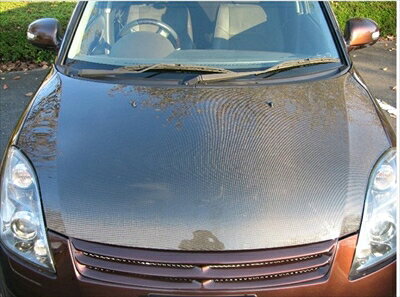 ZC/ZD SWIFT(前期) CARBON BONNET シルバーカーボン 取付込