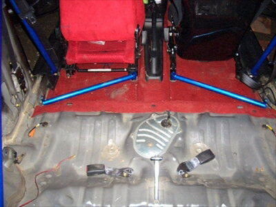 シビック TYPER EK9 シートレールバー 左右セット 黒