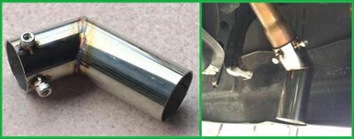 ハイゼットジャンボ S500/S510P エアロ用マフラーカッター 取付込