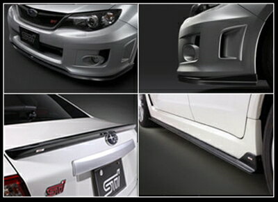 インプレッサ GVB STI C型 Performance パッケージ 空力制御編 3点+トランクスポイラー塗装済 WRブルーマイカ