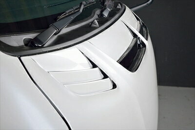 ハイエース 200系 4型 標準ボディ CROSS BLAZE レーシングボンネットフード 単色塗装済 ホワイト (058) 取付込