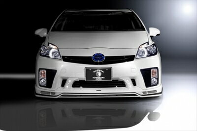 プリウス 30系 前期 RR Vre.II フロントスポイラー LEDスポット付 FRP製 塗装取付込