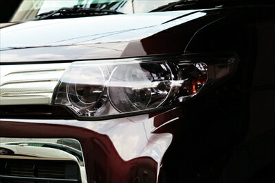 タントカスタム L375/385S ヘッドライトカバー ライトスモーク