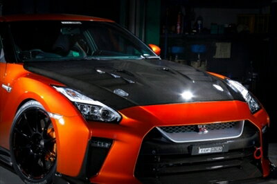 GT-R R35 M17エアロボンネット FRP製 塗装取付込