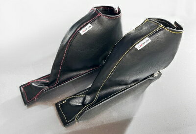 GT-R R35 サイドブレーキブーツ ブラック/ゴールドステッチ