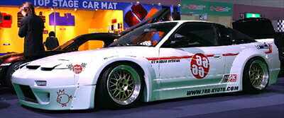 180SX 6666 カスタム オーバーフェンダーキット(F+40mm，R+60mm)タイプ1 塗装済み