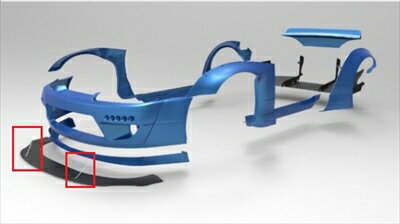 シルビア S15 ロケットバニー フロントディフューザー用ステー(吊り金具)