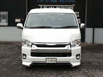 ハイエース 200系 ワイドボディ 4型(H25.12〜) TPD フロントスポイラー 塗装済 1G3 グレーメタリック ブラックアウト追加塗装無 取付込