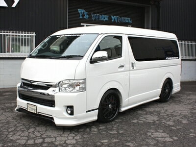 ハイエース 200系 4型 ワイドボディ 両側スライドドア車 TPD エアロ3点セット 塗装済 ホワイトパールク..