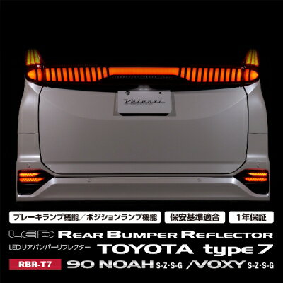90系 ヴォクシー/ヴォクシーハイブリッド S-Z/S-Gグレード専用 JEWEL LEDリアバンパーリフレクター トヨタ タイプ7