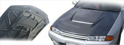 スカイライン GT-R BNR32 クーリングボンネット 専用ダクトカバー付 カーボン製 取付込