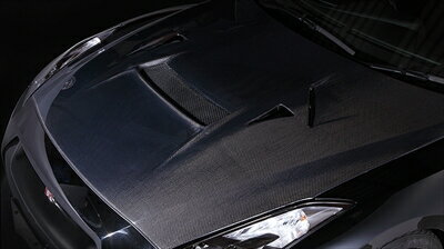 NISSAN R35 GT-R COOLING BONNET （センターダクトカバー付） VSDCカーボン製法（アウター＆インナー：オールカーボン製） 取付込