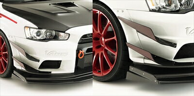 ランエボ 10 CZ4A WIDE BODY Ver. エボ10 ワイドボディ用 ハイパーカナード ダブル カーボン製 クリア塗装済み