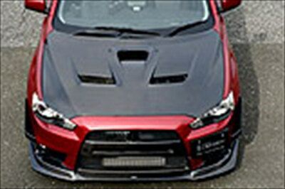 ランサーエボ 10 クーリングボンネット VSDC クリアコーティング クリア塗装済 取付込