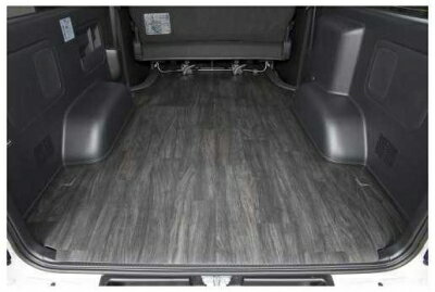 ハイエース 200系 1〜4型 ワイドボディ S-GL用 クッションフロアマット 黒カリン/ロングタイプ