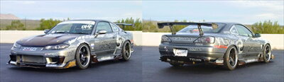 S15 シルビア D1-GP SPEC PRO 3点フルキット（カーボン カウル） 塗装取付込
