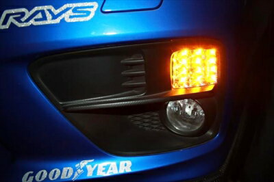 WRX STI S4 A〜C型用 フロントLEDターンランプ スモーク 取付込