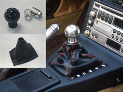 ロードスター NA8C AT用 シフトノブ ブラック 本革ブーツ付 ブーツカラー：ブラック