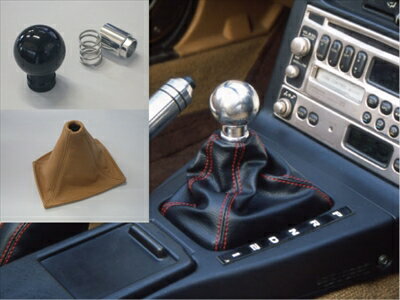 ロードスター NA8C AT用 シフトノブ ブラック 本革ブーツ付 ブーツカラー：NAタン