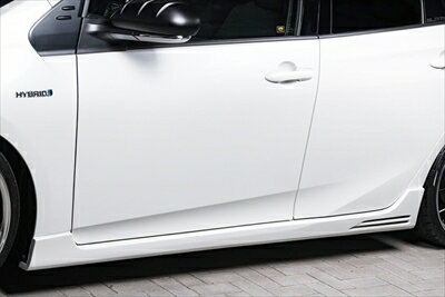 プリウス 50系 後期 サイドステップ 塗装済 アティチュードブラックマイカ/218 取付込