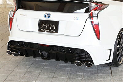 プリウス 50系 前期 リアアンダースポイラー 4本出しマフラー用 4WD 素地 塗装済み