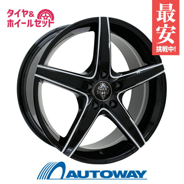 215/45R17 サマータイヤ タイヤホイールセット 【送料無料】 HRS H-730 17x7.0 45 100x5 BK-VW-M + DUNLOP DIREZZA DZ101 215/45R17 87W (215/45/17 215-45-17) 夏タイヤ 17インチ