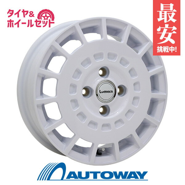 【P10倍！5/15限定】【取付対象】165/50R15 サマータイヤ タイヤホイールセット LUMACA MODEL-3 15x4.5 +43 100x4 WHITE + AR-1 【送料無料】 (165/50/15 165-50-15 165/50-15) 夏タイヤ 15インチ 4本セット