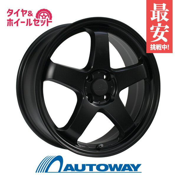 【P10倍！5/15限定】【取付対象】205/45R17 サマータイヤ タイヤホイールセット FINALIST FZ-S5 17x7 +45 100x4 MBL + F205 【送料無料】 (205/45/17 205-45-17 205/45-17) 夏タイヤ 17インチ