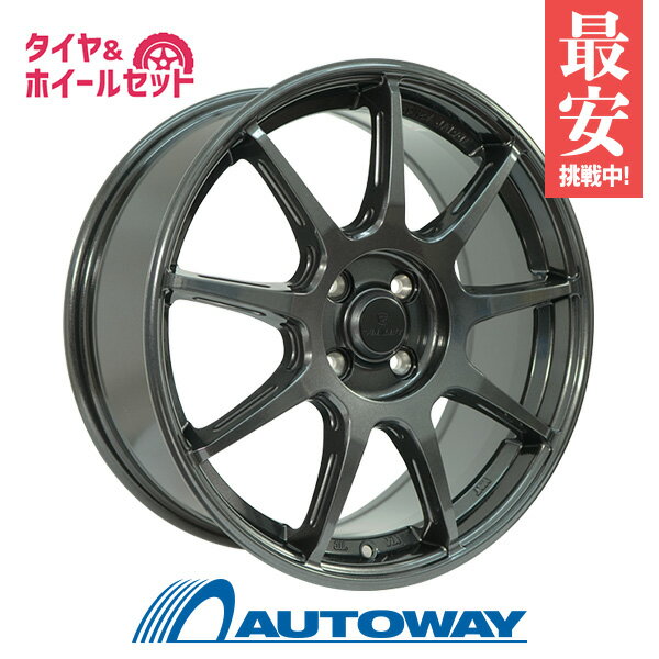 195/45R17 サマータイヤ タイヤホイールセット FINALIST FJ-S9 17x7.0 +45 100x4 DGM + AS-1 【送料無料】 (195/45/17 195-45-17 195/45-17) 夏タイヤ 17インチ