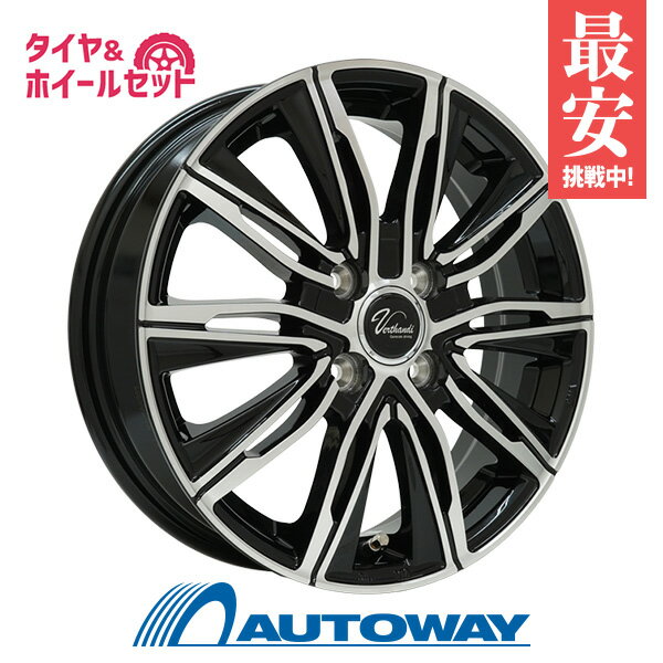 155/65R14 サマータイヤ タイヤホイールセット Verthandi VJ-S20 14x4.5 45 100x4 BK/P + NEWNO 【送料無料】 (155/65/14 155-65-14 155/65-14) 夏タイヤ 14インチ