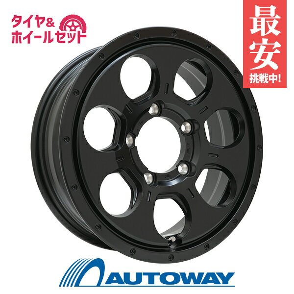 175/80R16 スタッドレスタイヤ タイヤホイールセット GOODYEAR （グッドイヤー） ICE NAVI SUV スタッドレス + OFFLESSER OM-S7 16x5.5 +22 139.7x5 SGBK  （175/80/16 175-80-16) 冬タイヤ 16インチ 2026年製