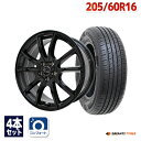 【P10倍！5/10限定】【取付対象】205/60R16 サマータイヤ タイヤホイールセット Verthandi PW-S10 16x6.5 53 114.3x5 BLACK + DX390 【送料無料】 (205/60/16 205-60-16 205/60-16) 夏タイヤ 16インチ 4本セット