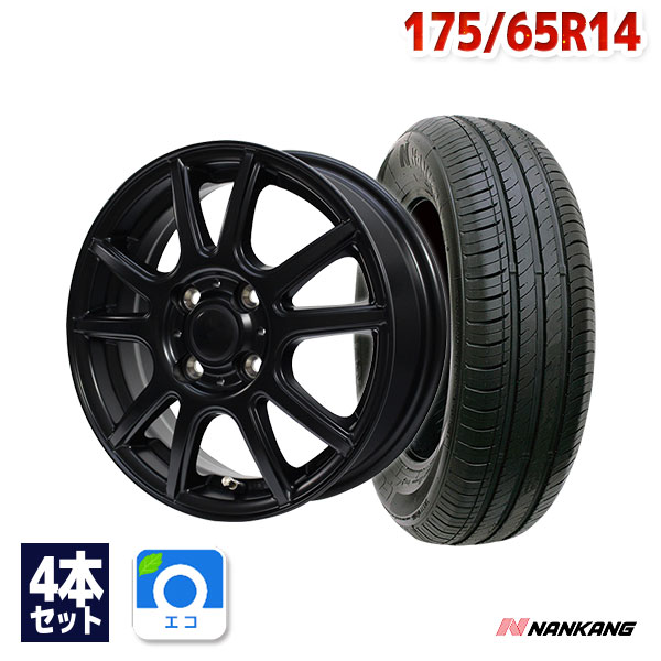 【P最大37倍！12/7 20:00〜】175/65R14 サマータイヤ タイヤホイールセット FINALIST FT-S10 14x5 +39 100x4 MBL + NA-1 【送料無料】 (175/65/14 175-65-14 175/65-14) 夏タイヤ 14インチ