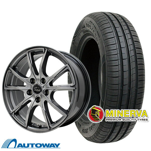 【P10倍！5/20 12:00-23:59】【取付対象】195/60R15 サマータイヤ タイヤホイールセット Verthandi PW-S10 15x6 +45 114.3x5 METALLIC GRAY + 209 【送料無料】 (195/60/15 195-60-15 195/60-15) 夏タイヤ 15インチ 4本セット