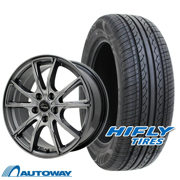 【P10倍！5/20 12:00-23:59】【取付対象】195/60R15 サマータイヤ タイヤホイールセット Verthandi PW-S10 15x6 +45 114.3x5 METALLIC GRAY + HF201 【送料無料】 (195/60/15 195-60-15 195/60-15) 夏タイヤ 15インチ 4本セット