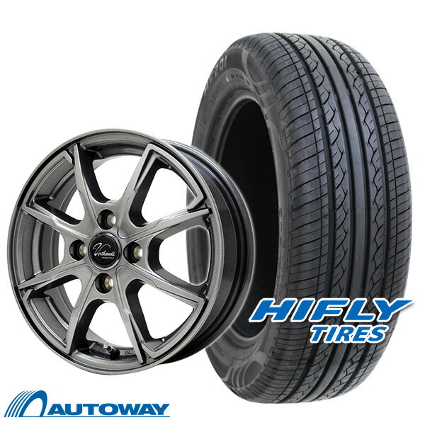 【P10倍！5/23 20:00-23:59】【取付対象】185/60R14 サマータイヤ タイヤホイールセット Verthandi PW-S8 14x5.5 +43 100x4 METALLIC GRAY + HF201 【送料無料】 (185/60/14 185-60-14 185/60-14) 夏タイヤ 14インチ 4本セット