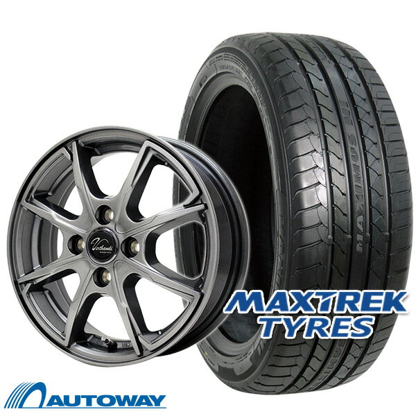 【P10倍！5/15限定】【取付対象】155/55R14 サマータイヤ タイヤホイールセット Verthandi PW-S8 14x4.5 +45 100x4 METALLIC GRAY + MAXIMUS M1 【送料無料】 (155/55/14 155-55-14 155/55-14) 夏タイヤ 14インチ 4本セット