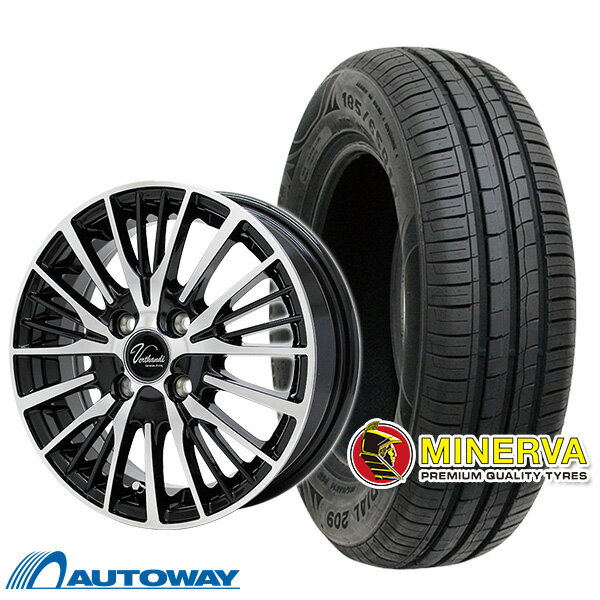 【P10倍！5/23 20:00-23:59】【取付対象】155/70R13 サマータイヤ タイヤホイールセット Verthandi YH-S25V 13x4 +43 100x4 BK/POLISH + 209 【送料無料】 (155/70/13 155-70-13 155/70-13) 夏タイヤ 13インチ 4本セット