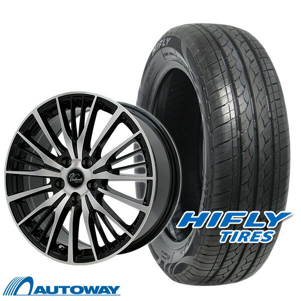 【P10倍！5/15限定】【取付対象】195/65R15 サマータイヤ タイヤホイールセット Verthandi YH-S25V 15x6 +43 100x5 BK/POLISH + HF201 【送料無料】 (195/65/15 195-65-15 195/65-15) 夏タイヤ 15インチ 4本セット