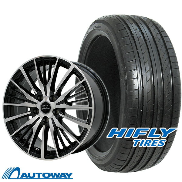 【P10倍！5/15限定】【取付対象】225/35R19 サマータイヤ タイヤホイールセット Verthandi YH-S25V 19x7.5 +48 100x5 BK/POLISH + HF805 【送料無料】 (225/35/19 225-35-19 225/35-19) 夏タイヤ 19インチ 4本セット