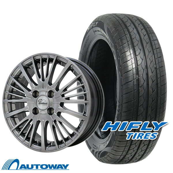 【P10倍！5/18 12:00-23:59】【取付対象】165/70R14 サマータイヤ タイヤホイールセット Verthandi YH-S25V 14x4.5 +45 100x4 METALLIC GRAY + HF201 【送料無料】 (165/70/14 165-70-14 165/70-14) 夏タイヤ 14インチ 4本セット