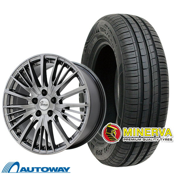 【P10倍！5/30限定】【取付対象】195/65R15 サマータイヤ タイヤホイールセット Verthandi YH-S25V 15x6 +43 100x5 METALLIC GRAY + 209 【送料無料】 (195/65/15 195-65-15 195/65-15) 夏タイヤ 15インチ 4本セット