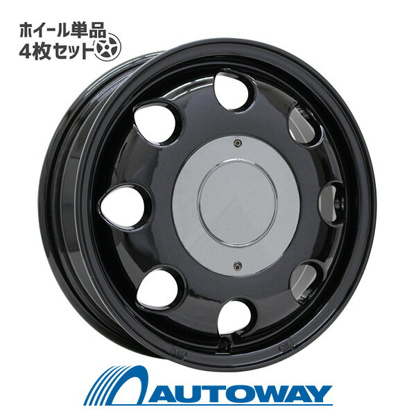 【4枚セット】 LUMACA MODEL-2 14x4.5 45 100x4 BLACK インチサイズ：14インチ リム幅：4.5 インセット：+45